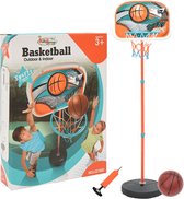 Basketbalset draagbaar verstelbaar 133-160 cm
