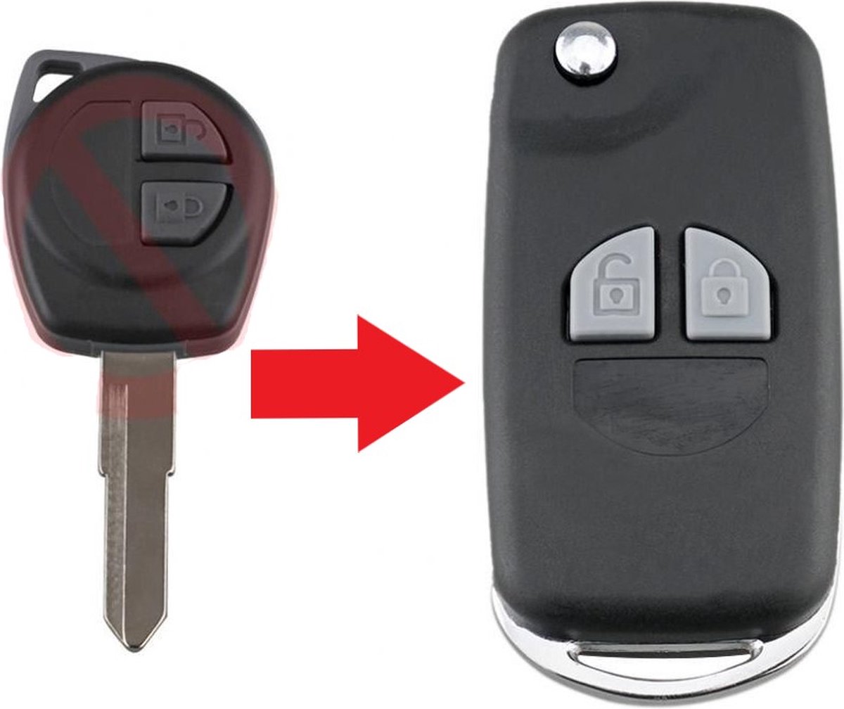 Kwestie afschaffen wasserette Autosleutel 2 knoppen klapsleutel ombouwset sleutelbehuizing geschikt voor  Opel Agila... | bol.com