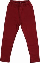 Denim Dark Red Sweat Leggings Leggings | Maillots Bio-Kinderkleding