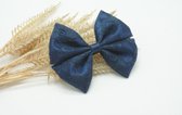 Cotton lace regular haarstrik - Kleur Donker Blauw - Haarstrik  - Babyshower - Bows and Flowers
