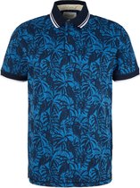 TOM TAILOR printed polo with tipping Heren Poloshirt - Maat XL