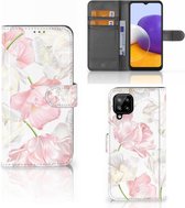 GSM Hoesje Geschikt voor Samsung Galaxy A22 4G | M22 Wallet Book Case Cadeau voor Mama Lovely Flowers