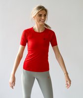 JUSS7 Sportswear - T-shirt Sport Femme Manches Courtes - Rouge - S