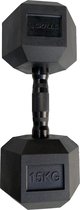 FITNESS DEAL - AANBIEDING db SKILLS limited edition black steel 15KG dumbbell (1x) - gewichten - fitness - sport