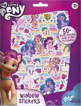 Totum - Stickers vitrines My Little Pony - 4 planches de 50 stickers et fond de jeu