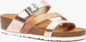 Hush Puppies dames bio slippers met sleehak - Brons - Maat 38 - Echt leer