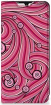 GSM Hoesje Geschikt voor Samsung Galaxy A33 5G Foto Hoesje ontwerpen Swirl Pink