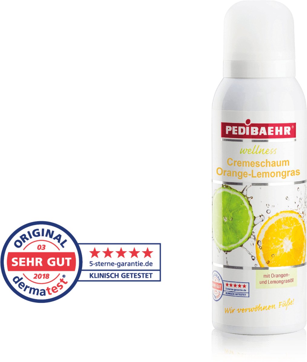 PEDIBAEHR - Crèmeschuim - Orange-Lemongrass - 10010 - 125ml - Wellness - Vegan -