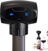 Bondoo - Elektrische wijnstopper vacuum pomp LED - Zwart
