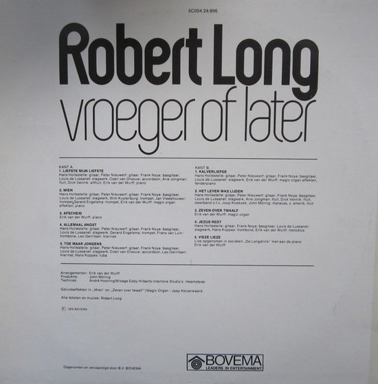 Vroeger Of Later (LP), Robert Long