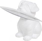 penhouder & papiergewicht Hond polyresin wit