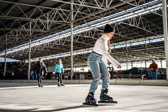 Nijdam Rollers Combo - Blue Blaze - Réglable - Clubs Norvégiens - Zwart - Blauw - Taille 29 - 32