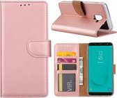 Samsung Galaxy J6 (2018) - Hoesje met pasjeshouder - Portemonnee - Bookcase - ROSÉ GOUD