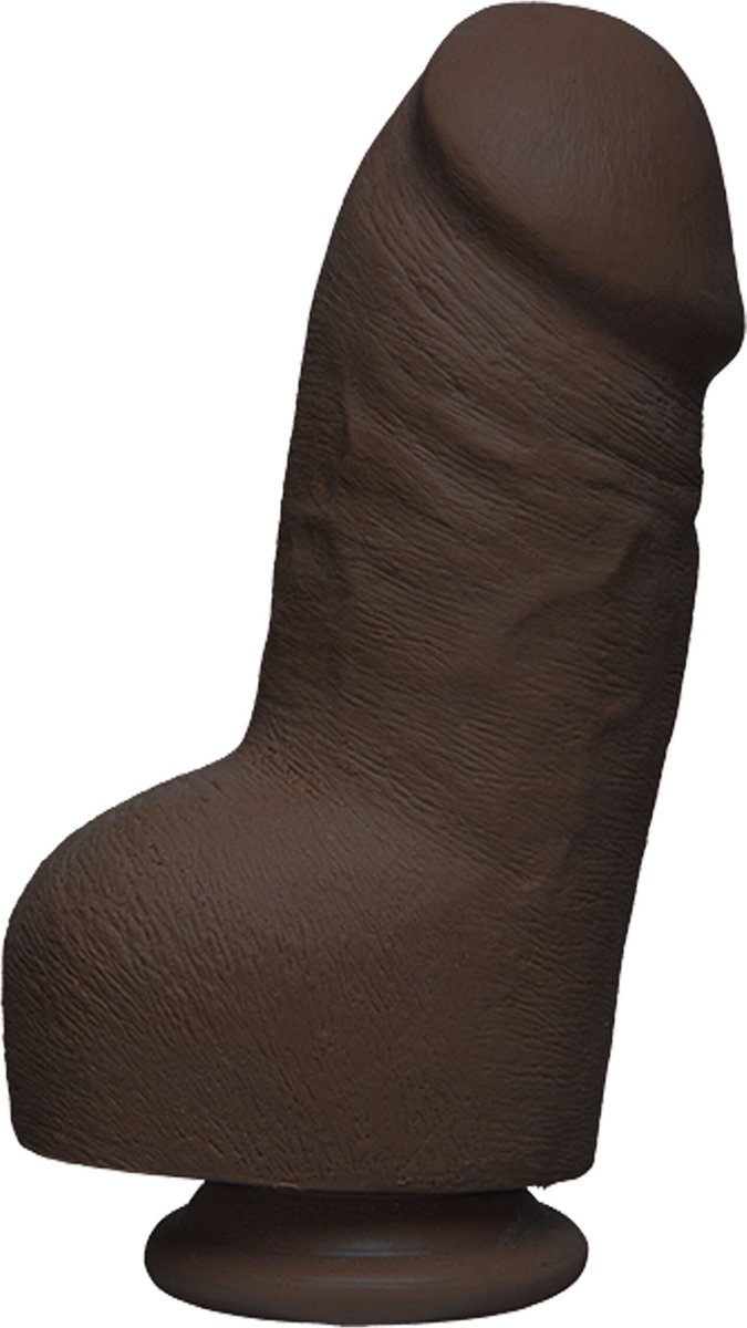 Goedkoopste Doc Johnson Fat D - Realistische ULTRASKYN Dildo met Ballen - 20 cm brown