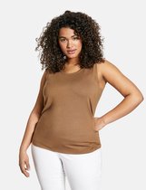 SAMOON Dames Basic top met zijsplitten EcoVero