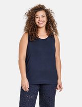 SAMOON Dames Basic top met zijsplitten EcoVero