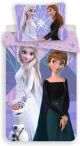 KD® - Frozen, Elsa & Anne & Olaf - Dekbedovertrek - Eenpersoons - 140 x 200 cm - Katoen