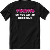 20 Jaar Goddelijk - Feest kado T-Shirt Heren / Dames - Wit / Roze - Perfect Verjaardag Cadeau Shirt - grappige Spreuken, Zinnen en Teksten. Maat 3XL