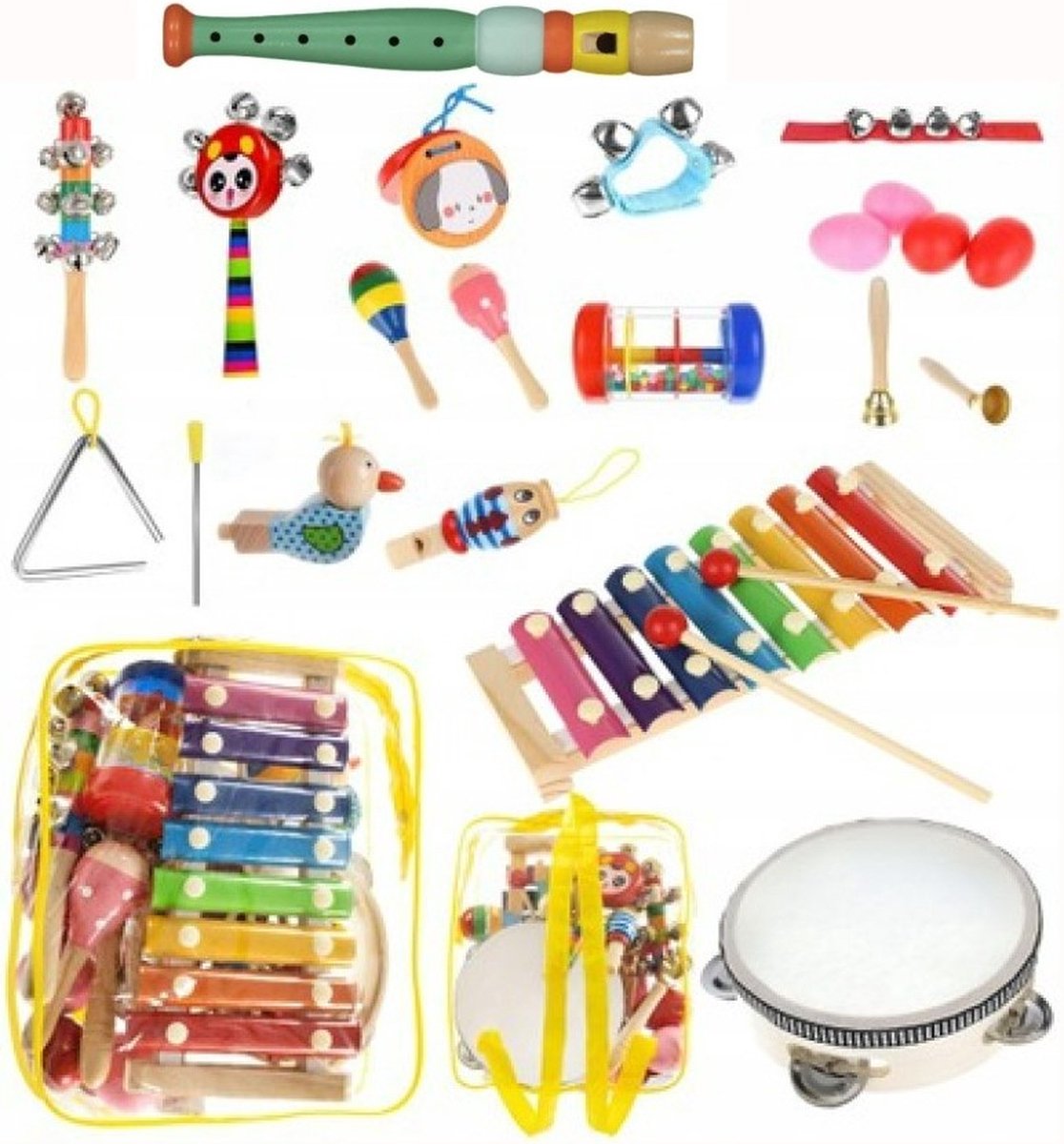 Ensemble de 24 œufs à Percussion en bois, Maracas, Shakers, Instrument de  musique, jouet pour enfants