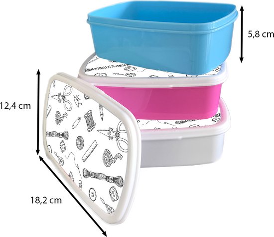 Breadbox Rose - Lunchbox - Breadbox - Tricot - Coudre - Patrons - Laine - 18x12x6 cm - Enfants - Fille