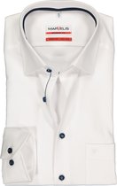 MARVELIS modern fit overhemd - wit structuur (contrast) - Strijkvrij - Boordmaat: 38