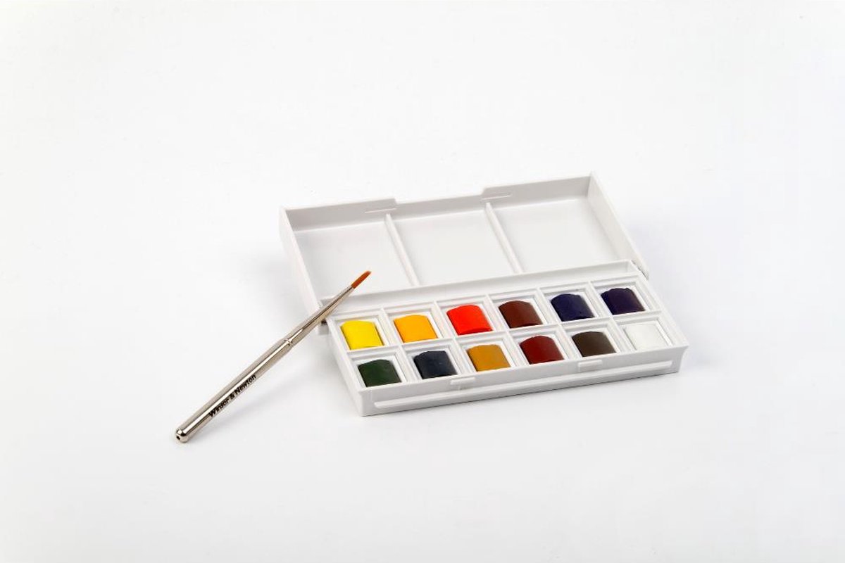 Winsor & Newton 0390640 Cotman Aquarelverf Set – Sketchers’ Pocket Set – 12 Kleuren Waterverf – Compact Aquarelset met Reis Penseel — afbeelding 7