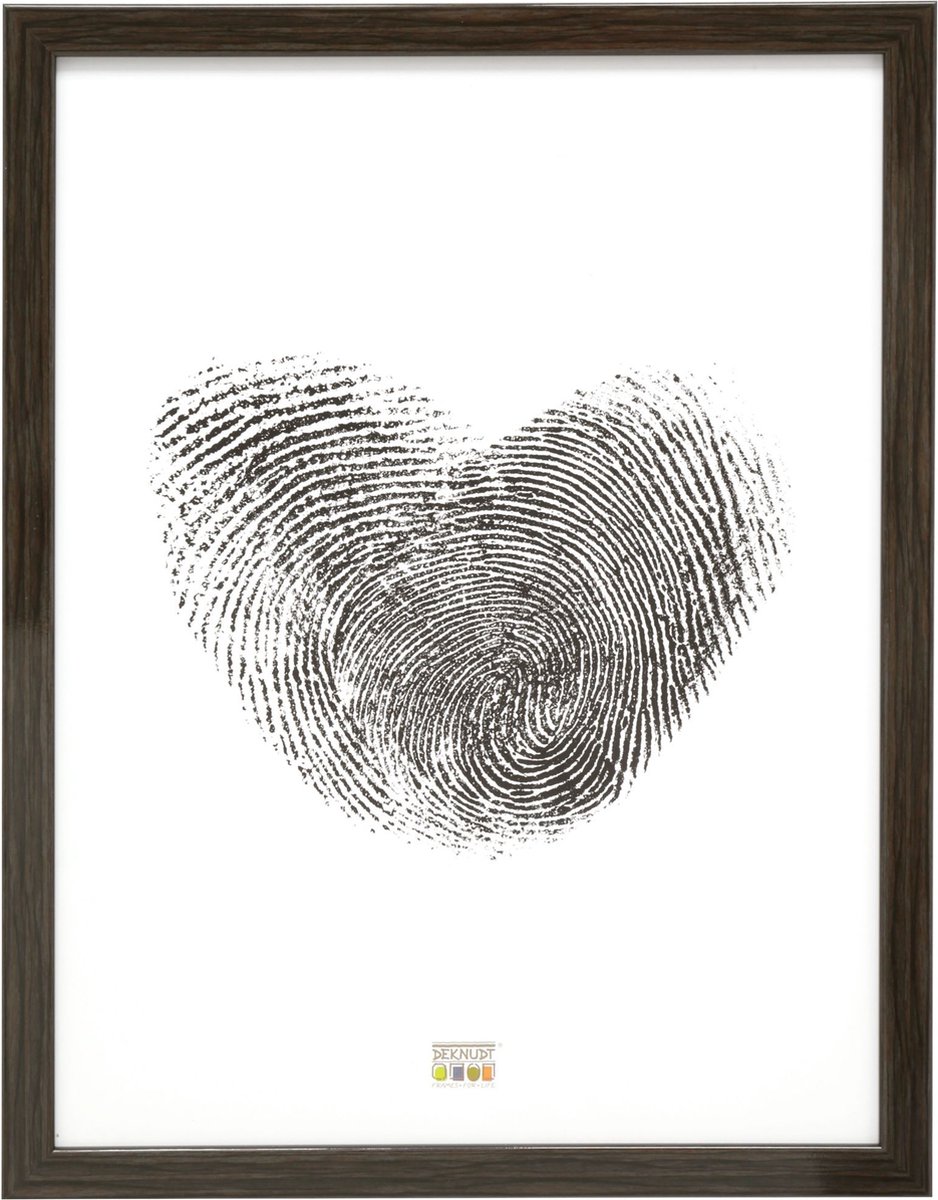 Deknudt Frames fotolijst S46RH7 - bruin wortelhout - foto: 40x60 cm grijs