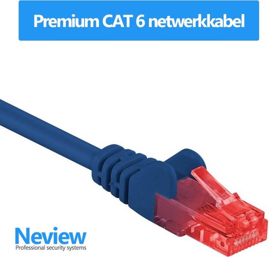 Neview - 0.50 meter premium UTP kabel - CAT 6 - Blauw - (netwerkkabel/internetkabel)