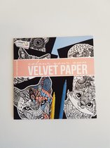 Craft Sensations- velvet paper- fluweel kleurboek dieren