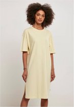 Urban Classics Korte jurk -M- Organic Oversized Slit Tee Geel