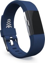 Jumada's - Fitbit Charge 2 bandje - Siliconen - Blauw - Large