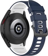 Smartwatch bandje - Geschikt voor Samsung Galaxy Watch 5 (incl. Pro) en Galaxy Watch 4 horlogebandje - Siliconen sport - Fungus - Donkerblauw
