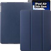 iPad Air 3 (2019) 10.5 Hoes - iPad Air 2019 (3e generatie) Case - Donker Blauw - Smart Folio iPad Air Cover met Apple Pencil Opbergvak - Hoesje voor Apple iPad Air 3e Generatie (20