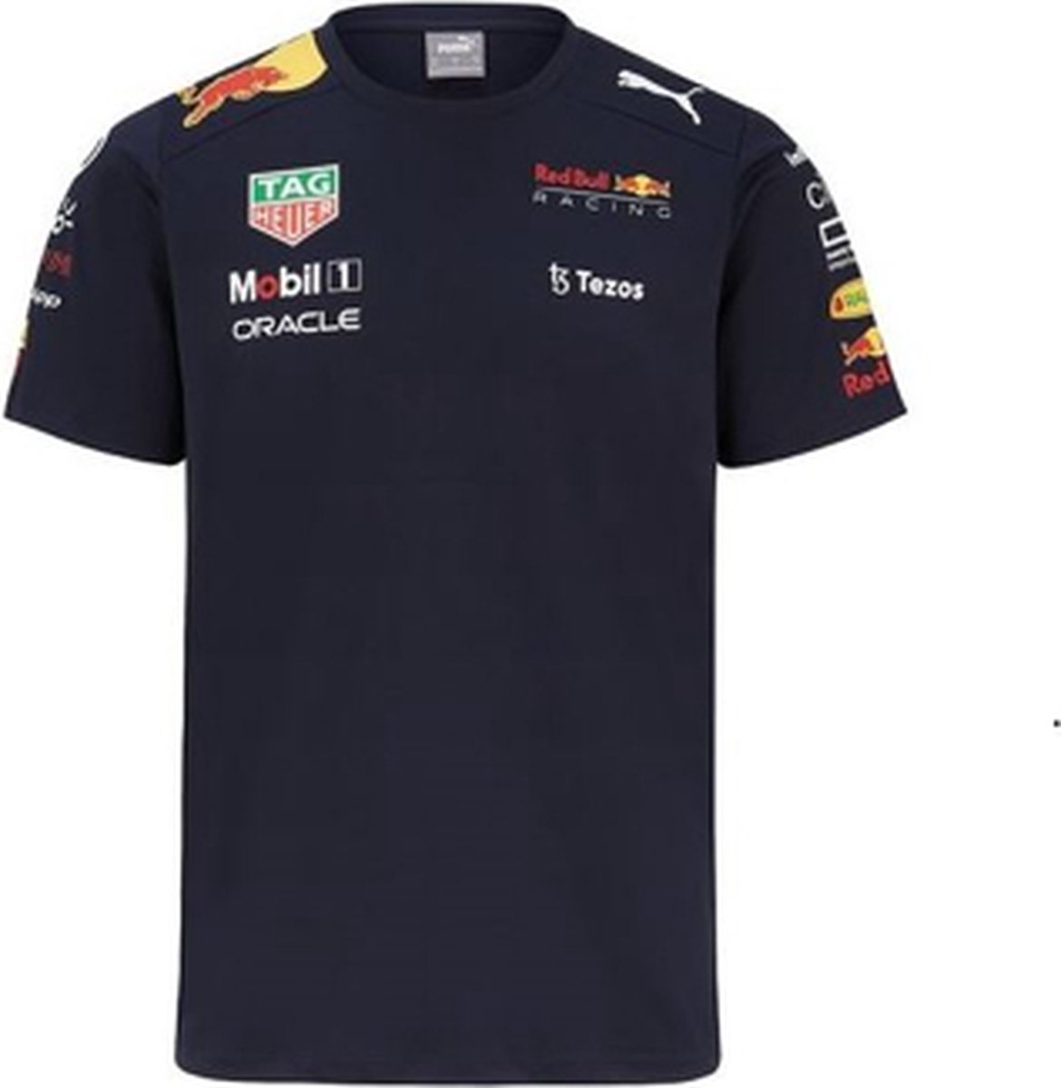 Red Bull Racing Kids Teamline Shirt 2022 Maat 140 -Max Verstappen kleding -Formule 1 kids-