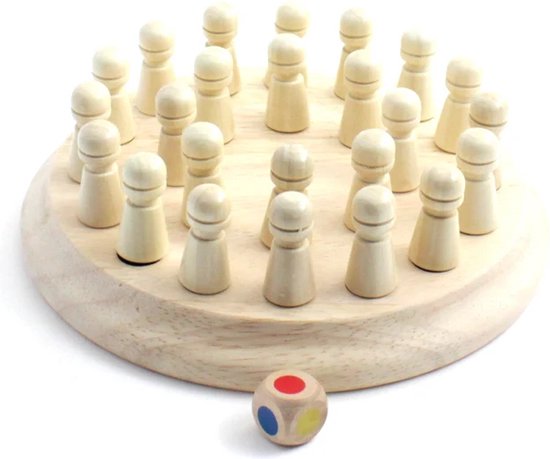 Memory Spelletjes 4 Jaar - Memory Chess Memory Schaakspel Bordspel Kinderen 3 Jaar Houten Puzzel - Montessori Speelgoed - Educatief Speelgoed 4 Jaar – Houten Speelgoed - Kinderspeelgoed - WoodyDoody