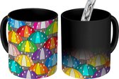 Magische Mok - Foto op Warmte Mokken - Koffiemok - Design - Paraplu - Regen - Magic Mok - Beker - 350 ML - Theemok