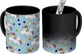 Magische Mok - Foto op Warmte Mokken - Koffiemok - Unicorn - Patronen - Kind - Magic Mok - Beker - 350 ML - Theemok