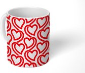 Mok - Koffiemok - Line art - Valentijn - Romantisch cadeau - Mokken - 350 ML - Beker - Koffiemokken - Theemok