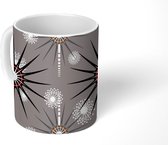 Mok - Koffiemok - Sterren - Kerst - Sneeuw - Patronen - Mokken - 350 ML - Beker - Koffiemokken - Theemok