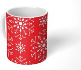 Mok - Koffiemok - Kerst - Patronen - Sneeuw - Mokken - 350 ML - Beker - Koffiemokken - Theemok