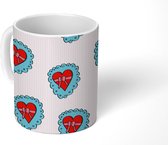 Mok - Koffiemok - Valentijn decoratie - Cadeau - Patronen - Mokken - 350 ML - Beker - Koffiemokken - Theemok