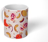 Mok - Koffiemok - Fruit - Kruiden - Design - Bohemian - Bloemen - Mokken - 350 ML - Beker - Koffiemokken - Theemok