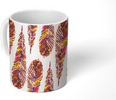 Mok - Koffiemok - Vuur - Patronen - Veren - Lavalamp - Mokken - 350 ML - Beker - Koffiemokken - Theemok