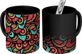 Magische Mok - Foto op Warmte Mokken - Koffiemok - Glas in lood - Patronen - Abstract - Magic Mok - Beker - 350 ML - Theemok