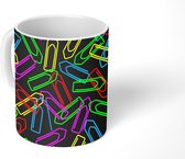 Mok - Koffiemok - Paperclips - Neon - Design - Mokken - 350 ML - Beker - Koffiemokken - Theemok