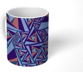 Mok - Koffiemok - Patronen - Driehoek - Abstract - Geometrie - Mokken - 350 ML - Beker - Koffiemokken - Theemok