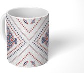 Mok - Koffiemok - Damast - Pastel - Vintage - Patronen - Mokken - 350 ML - Beker - Koffiemokken - Theemok