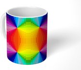Mok - Koffiemok - Abstract - Regenboog - Patronen - Mokken - 350 ML - Beker - Koffiemokken - Theemok