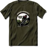 Cross Country T-Shirt | Mountainbike Fiets Kleding | Dames / Heren / Unisex MTB shirt | Grappig Verjaardag Cadeau | Maat 3XL