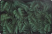 Jungle Placemat set van 4 – 45 x 30 cm - Onderleggers - Zwart/ Groen